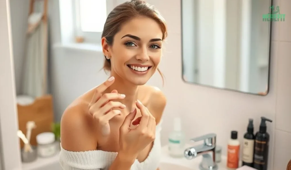 Daily skincare routine for glowing skin.