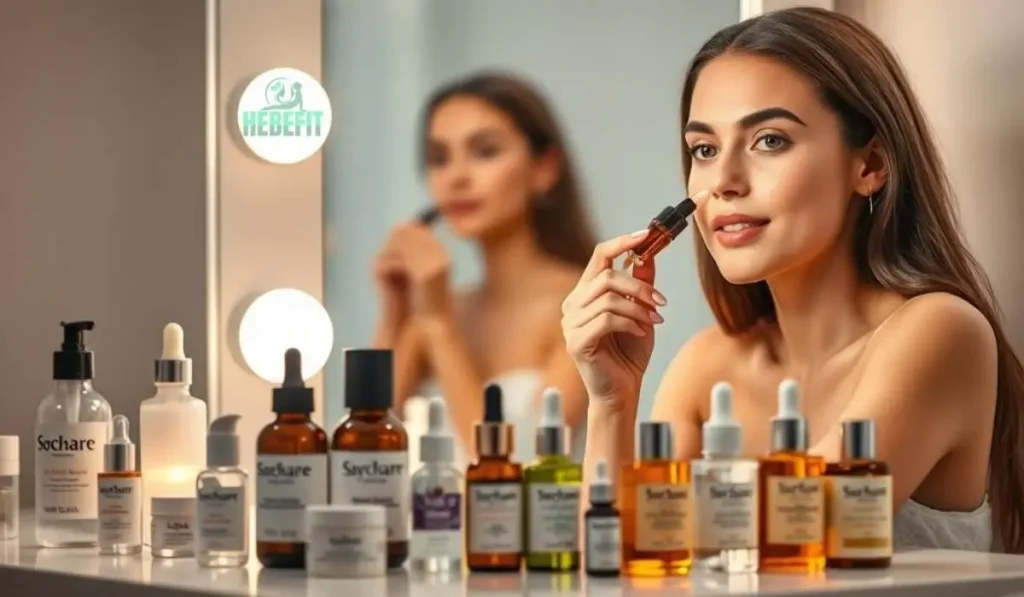 Skincare routine for radiant, glowing skin.