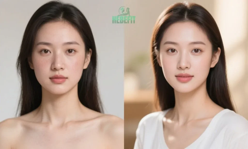 Before and after glow from top beauty tips