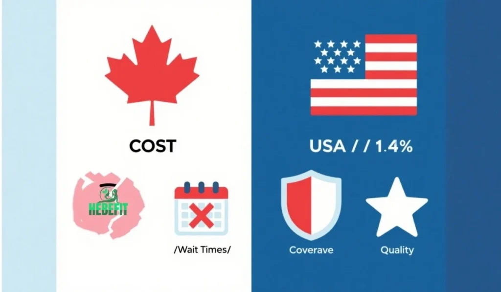 Canada vs USA healthcare indicators