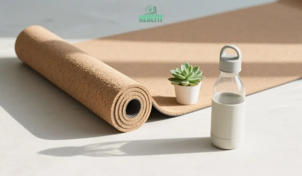 Eco yoga mat setup