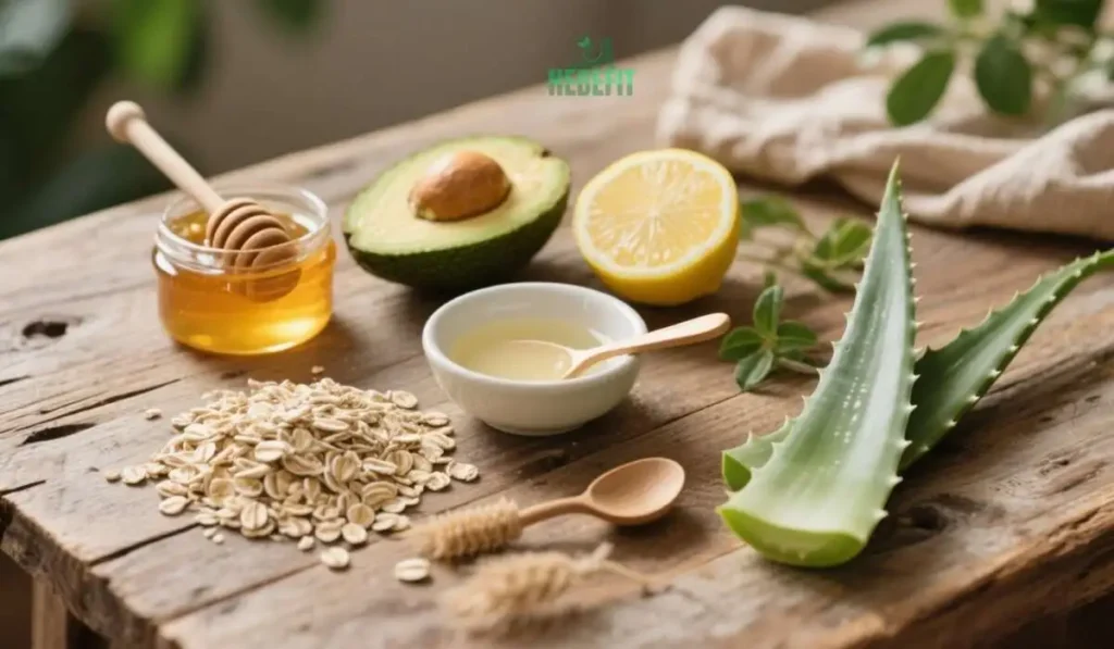Fresh ingredients for natural skin care