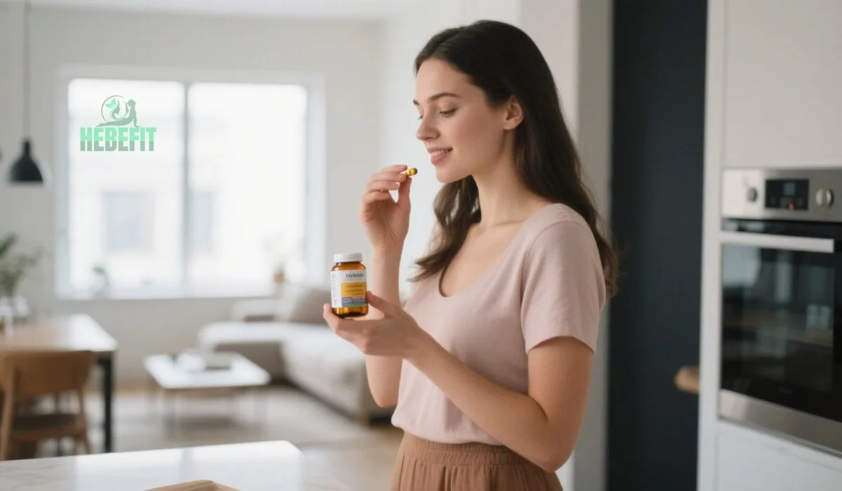 Woman maintaining hormonal balance naturally