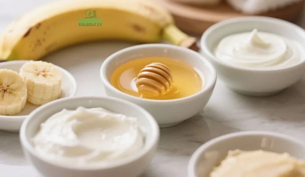 Natural ingredients for hair mask