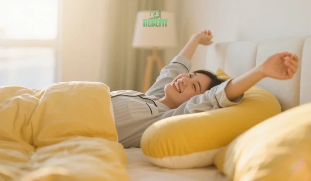 Waking up refreshed with body pillow