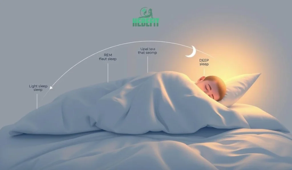 Sleep cycle stages illustration