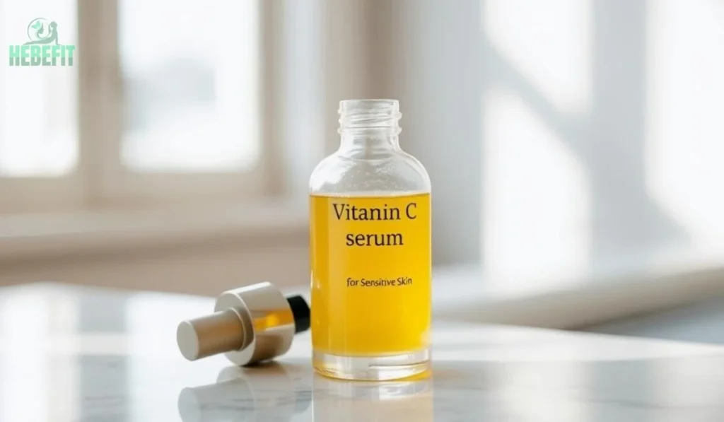Vitamin C serum with oranges for sensitive skin